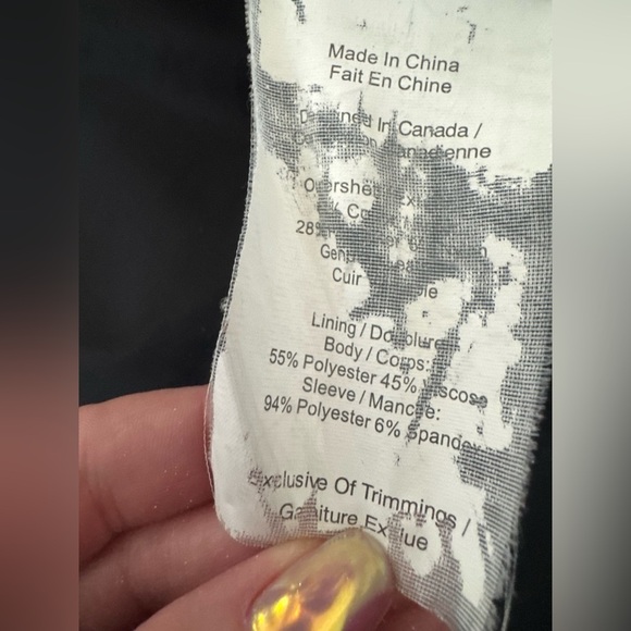 DANIER leather military cargo style zip up jacket (2XS) - Picture 5 of 5